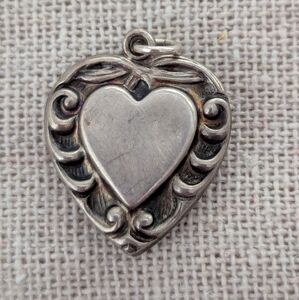 Sterling Silver Puffed Heart Pendant